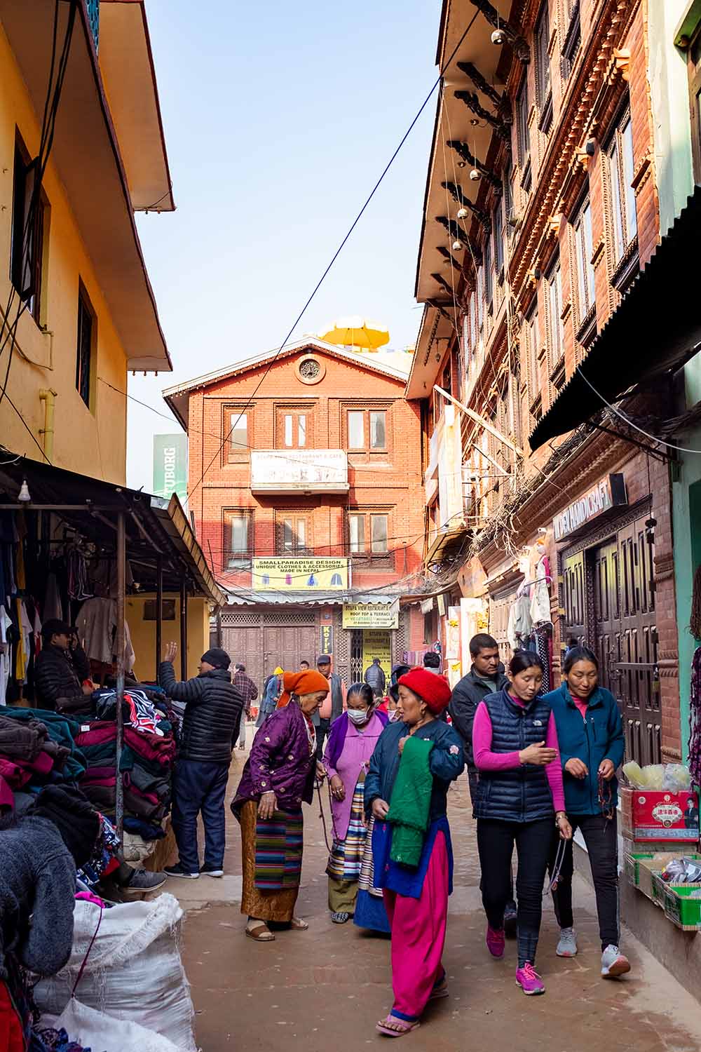 street in Boudhanath, Nepal